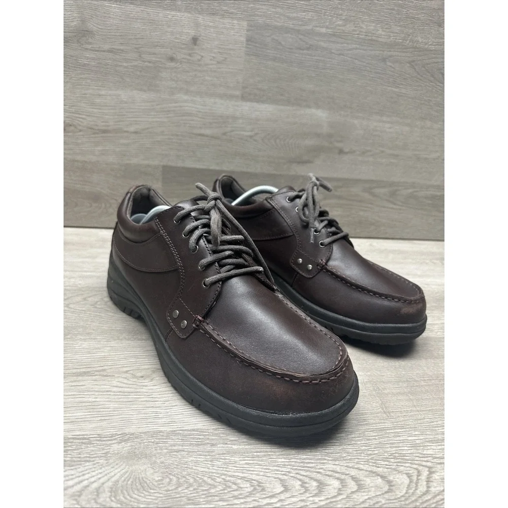 Dansko Wyatt Oxford Shoes Mens US 10.5 EU 44 Mocha Full Grain Leather‎ VERY NICE